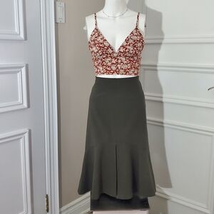 Le Château  "Librarian Chic" Plaid Fall Bell Skirt